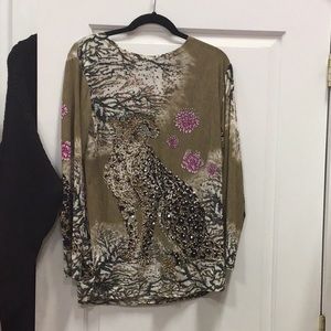 Long sleeve patterned shirt, one size